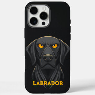 Angry Labrador Retriever Black iPhone 16 Pro Max Case