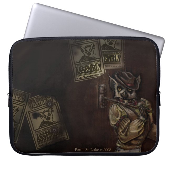 Angry Lemur Laptop and Tablet Bag (Front)