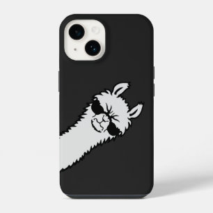 Angry Llama Fierce Peeking Corner Cool Sunglasses iPhone 14 Case