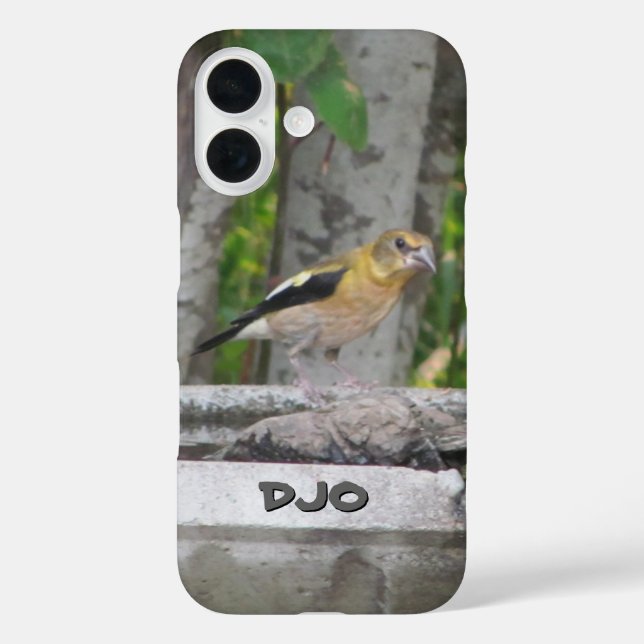 Angry Looking Bird with Your Initials Case-Mate iPhone Case (Back)