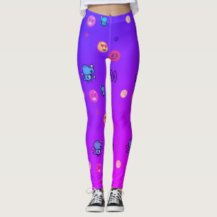 angry love dinosaur emoji leggings
