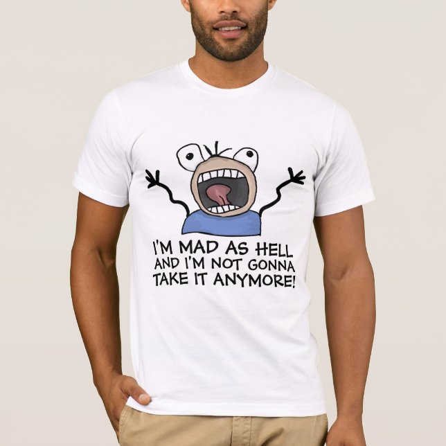 ANGRY MAD AS HELL DAD MENS FUNNY T-SHIRTS (Front)