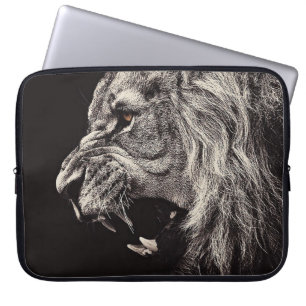 Angry Male Lion Laptop Sleeve