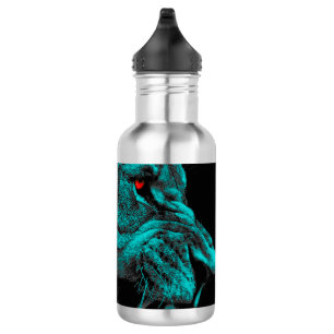Angry male lion predator carnivore 532 ml water bottle