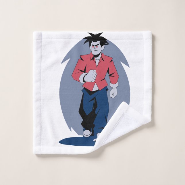 Angry man walking wash cloth (Wash Cloth)