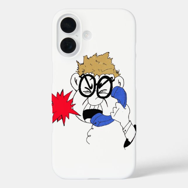 Angry Man Yelling In Phone Case-Mate iPhone Case (Back)