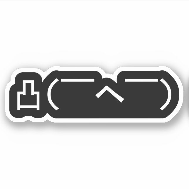 Angry Middle Finger Emoticon Japanese Kaomoji (Front)