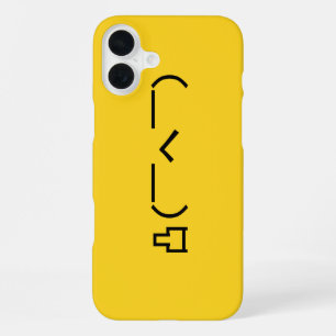 Angry Middle Finger Emoticon Japanese Kaomoji iPhone 16 Plus Case