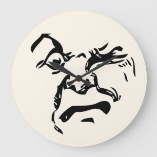 ANGRY MOON LARGE CLOCK