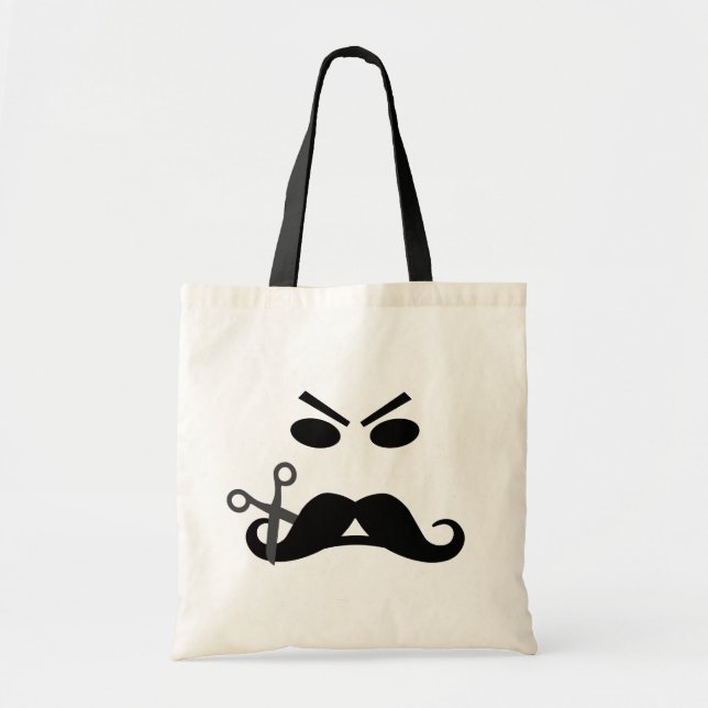 Angry Moustache bag - choose style & colour (Front)