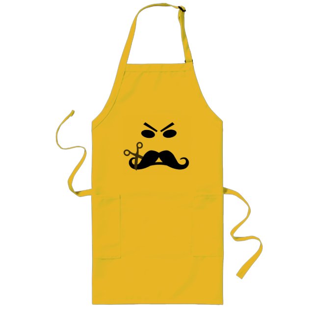 Angry Moustache custom apron - choose style (Front)