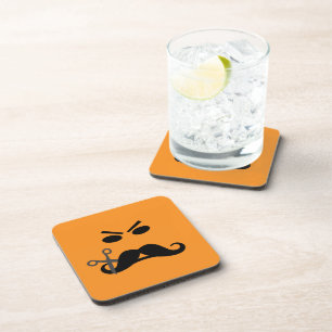 Angry Moustache custom coasters