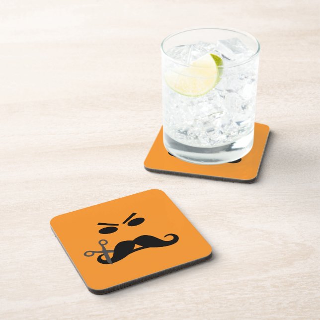 Angry Moustache custom coasters (Right Side)