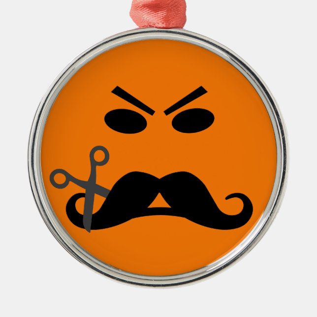 Angry Moustache ornament (Front)