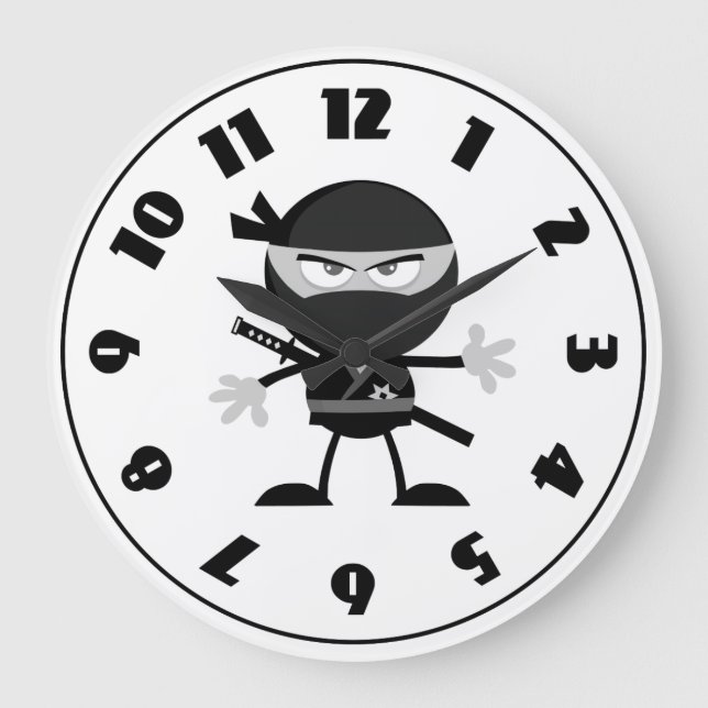 Angry Ninja Warrior Clock (Front)