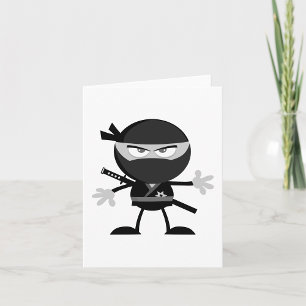 Angry Ninja Warrior Note Cards