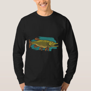 Angry Northern Pike, Catch Big Predatory Fish T-Shirt