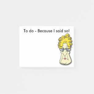 Angry Old Lady - Because I Said So! Post it Notes