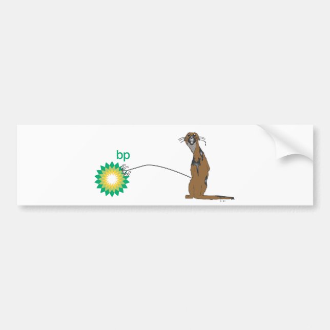 Angry Otter Bumper Sticker (Front)