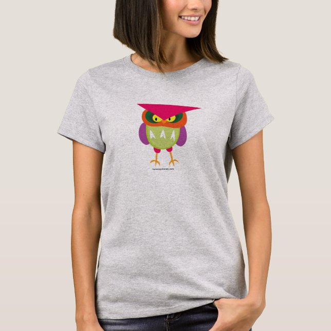 Angry owl is colourful T-Shirt (Front)