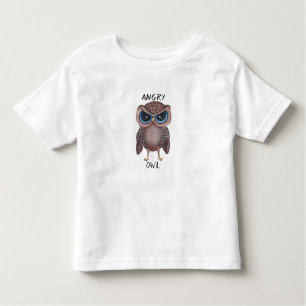 Angry Owl Painting By SilverLeaf Toddler T-Shirt