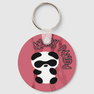 Angry Panda Key Ring