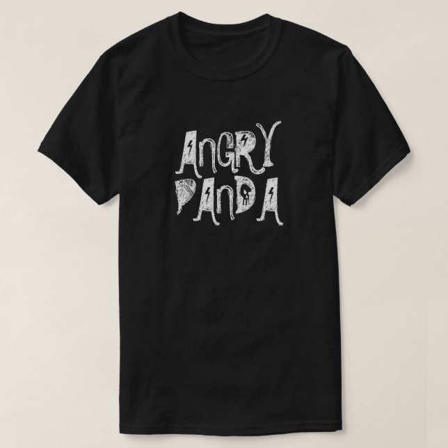 Angry Panda Men's Basic Dark T-Shirt (Design Front)