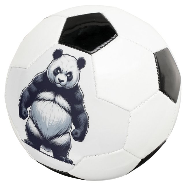 Angry Panda Soccer Ball (Three Quarter)