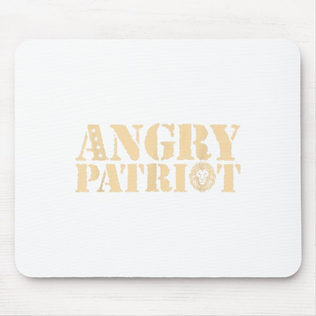 Angry Patriot American Flag Us Patriot Design Wome Mouse Pad (Front)