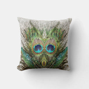 Angry Peacock Abstract Art Cushion