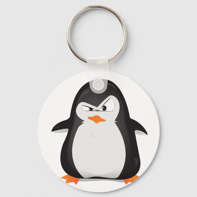 Angry Penguin Key Ring (Front)