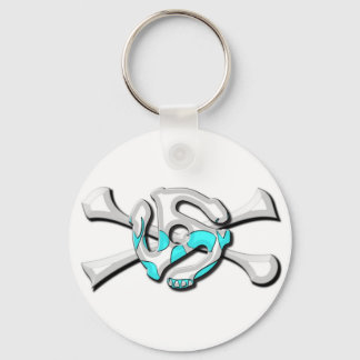 angry pirate records logo keychain