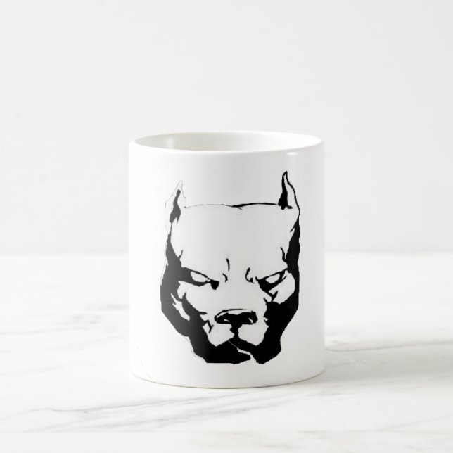 Angry Pitbull Dog Coffee Mug (Center)
