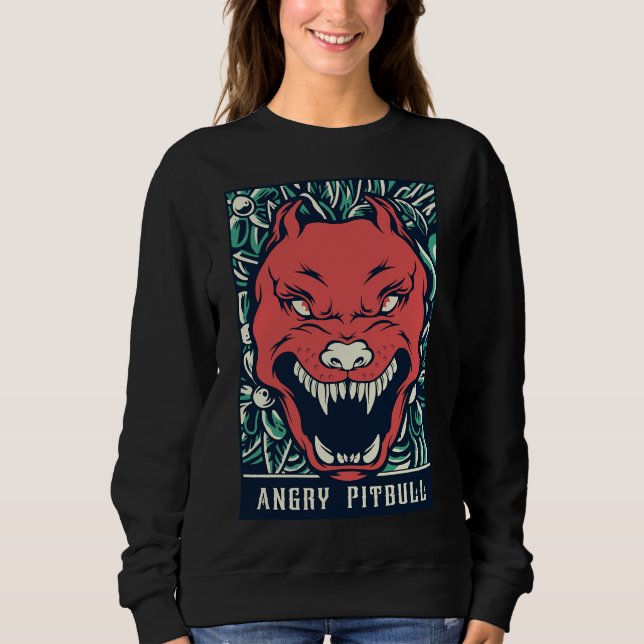 Angry Pitbull     Sweatshirt (Front)