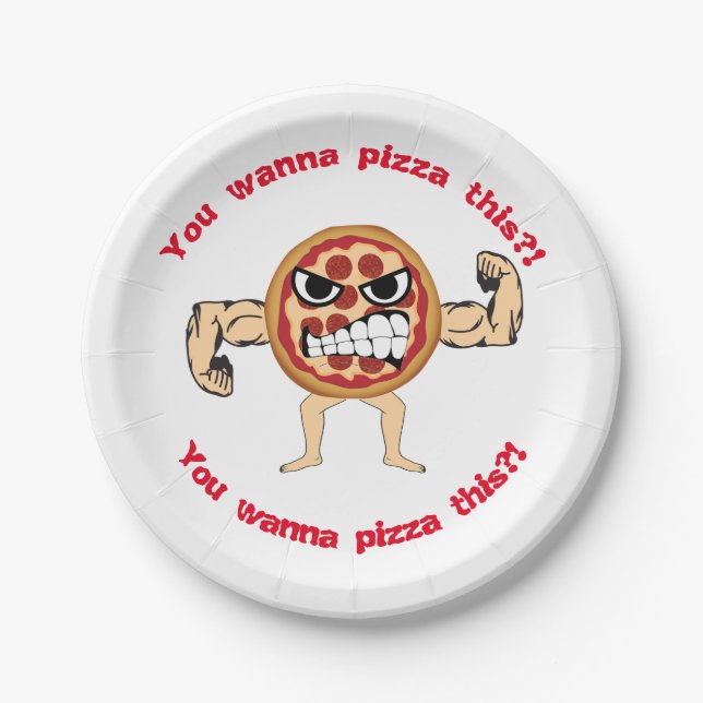 Angry Pizza Plate (Front)