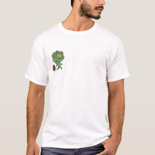 Angry Plant Creature Escaping Broken Pot Cartoon T-Shirt