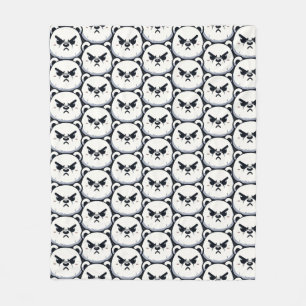 Angry Polar Bear Design Fleece Blanket