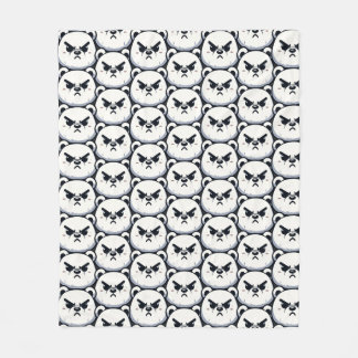Angry Polar Bear Design Fleece Blanket