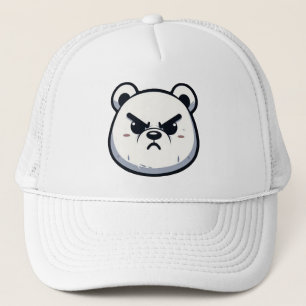 Angry Polar Bear Design Trucker Hat
