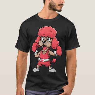 Angry Poodle Dog with Boxing Gloves Funny Pet T-Shirt