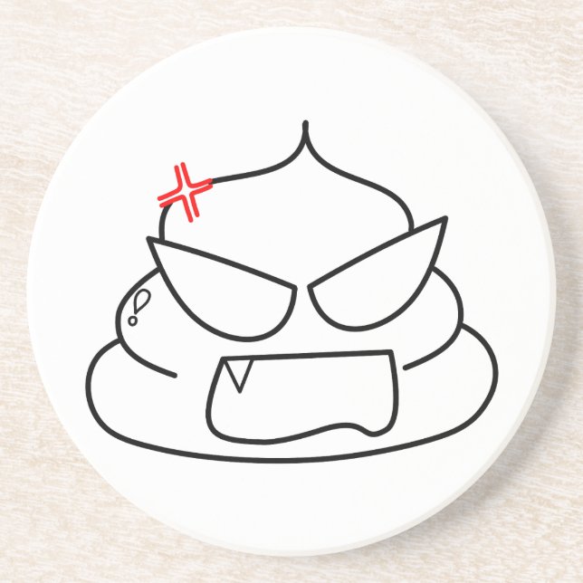 Angry Poop - Brootsch the PooPoo Coaster (Front)