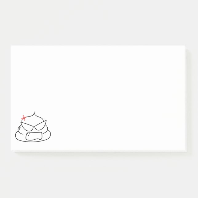 Angry Poop - Brootsch the PooPoo Post-it Notes (Front)