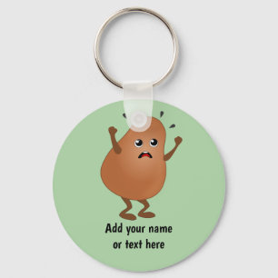 Angry Potato - an annoyed little spud - your name  Key Ring