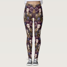Angry Princess in Flower Garden Leggings – Cute
