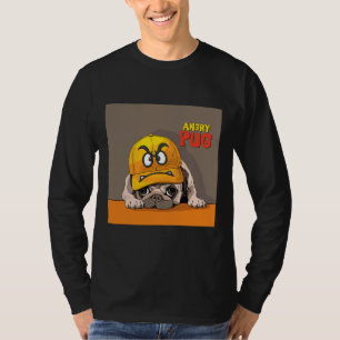 Angry Pug.Cute Pug wears a funny angry hat Essent T-Shirt