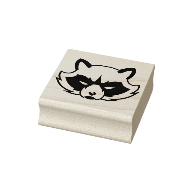 Angry Racoon Logo Rubber Stamp (Stamp)