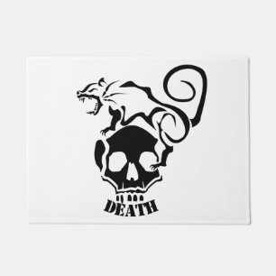 Angry Rat On an Evil Skull Doormat
