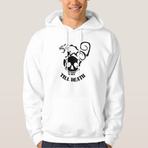 Angry Rat On an Evil Skull Hoodie