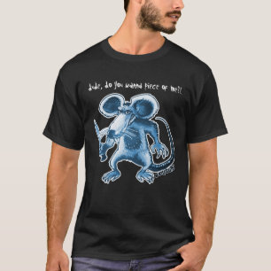 angry rat with knife blue T-Shirt