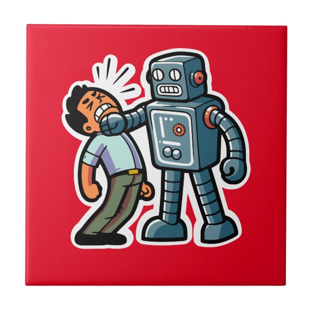 Angry Robot Ceramic Tile (Front)
